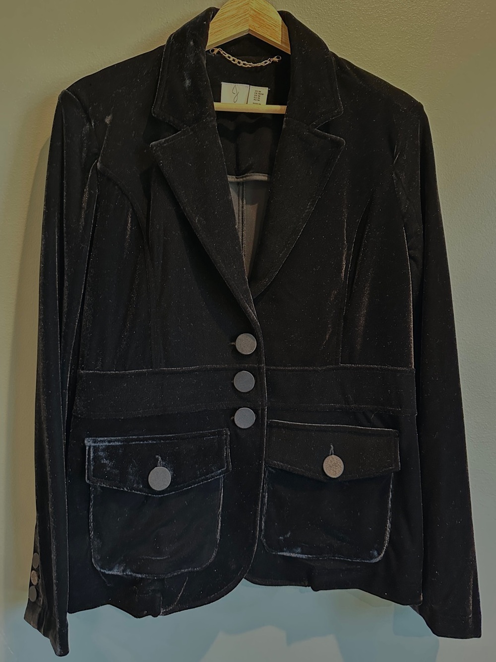Joie Women's Black Velvet Tailored Blazer